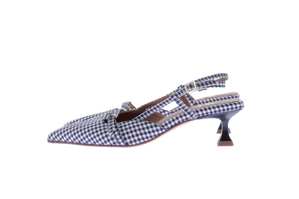 Escarpins Slingbacks vichy "Reem"