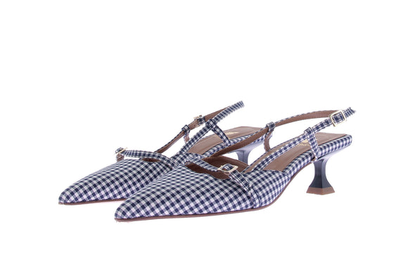 Escarpins Slingbacks vichy "Reem"