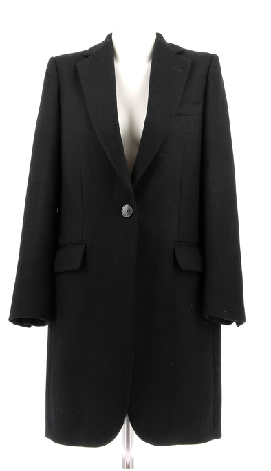 Manteau noir en laine