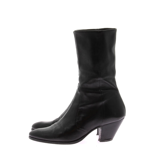 Bottines en cuir noires