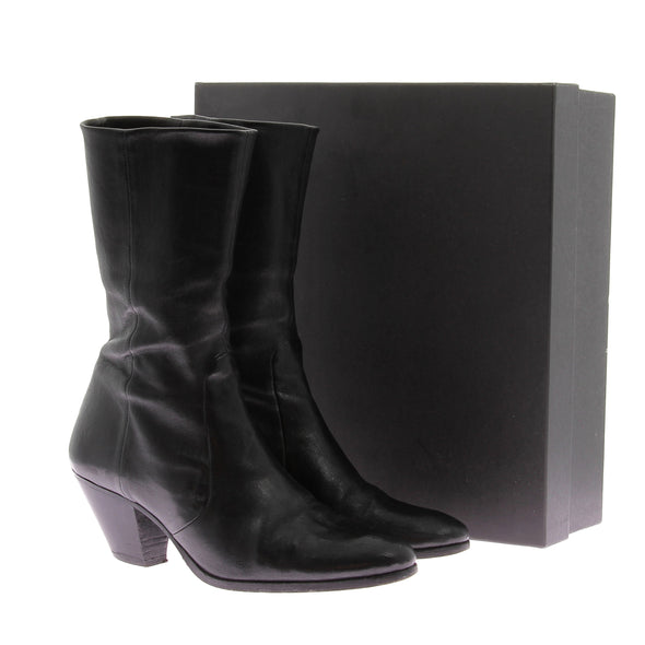 Bottines en cuir noires