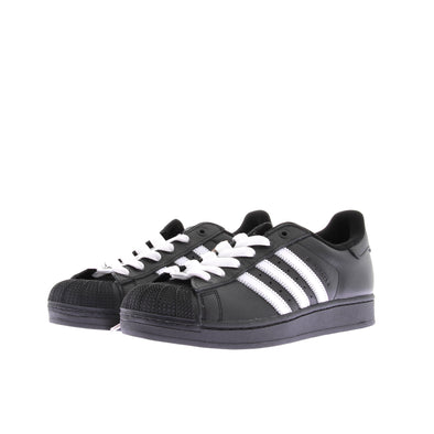 Baskets "Supertars II" en cuir noir