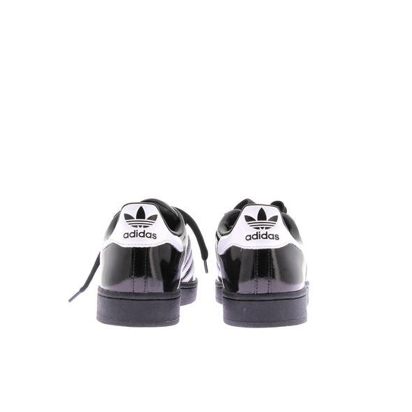 Baskets "Supertars II" en cuir noir vernis