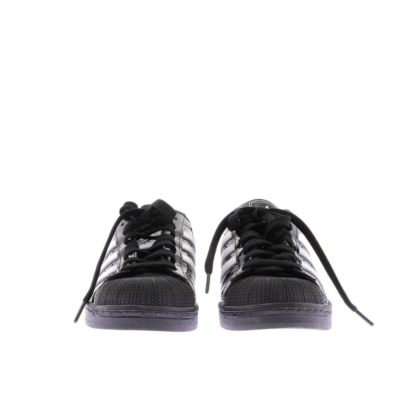 Baskets "Supertars II" en cuir noir vernis