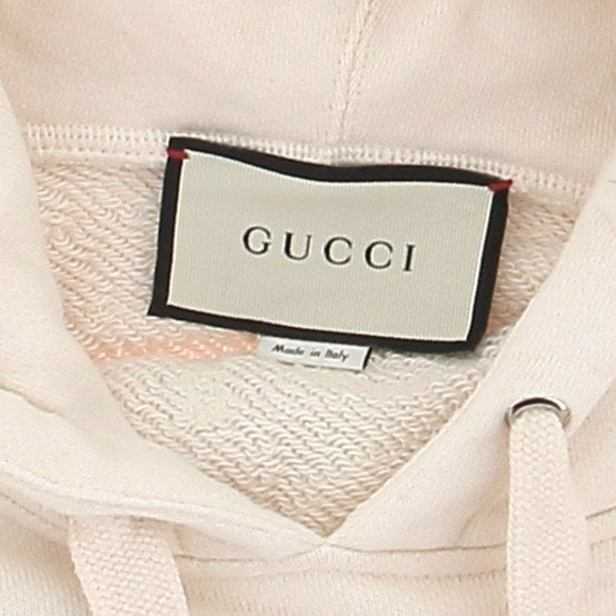 Sweatshirt à capuche beige à strass