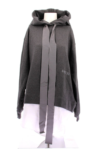 Sweat à capuche gris