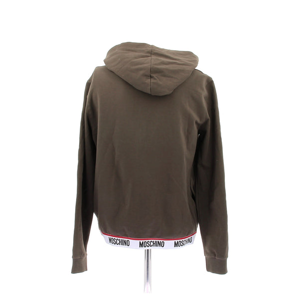 Sweatshirt à zip et capuche kaki
