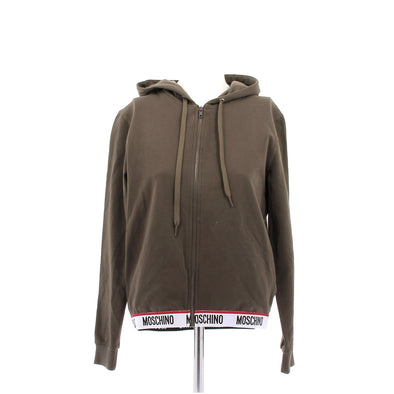 Sweatshirt à zip et capuche kaki