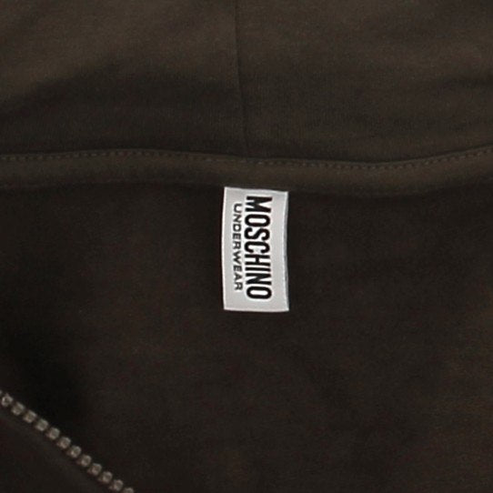 Sweatshirt à zip et capuche kaki