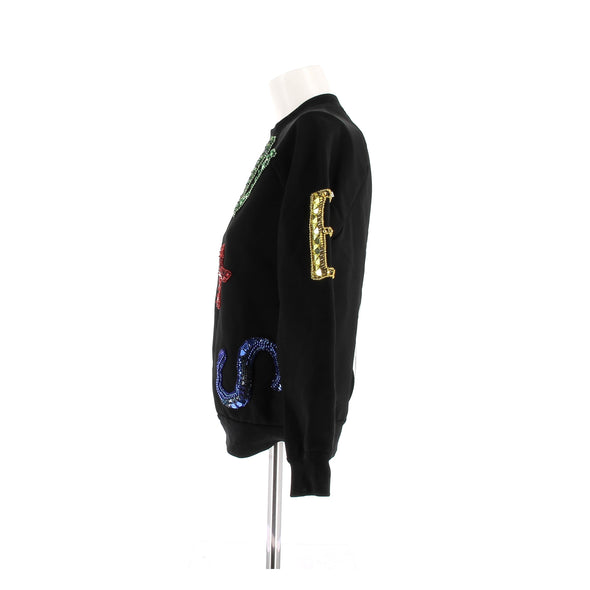 Sweatshirt noir cut-out au dos