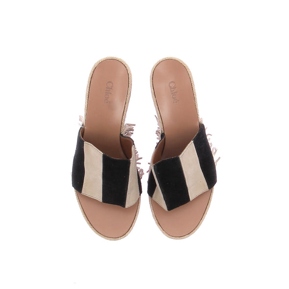 Mules Espadrilles en lin tissées