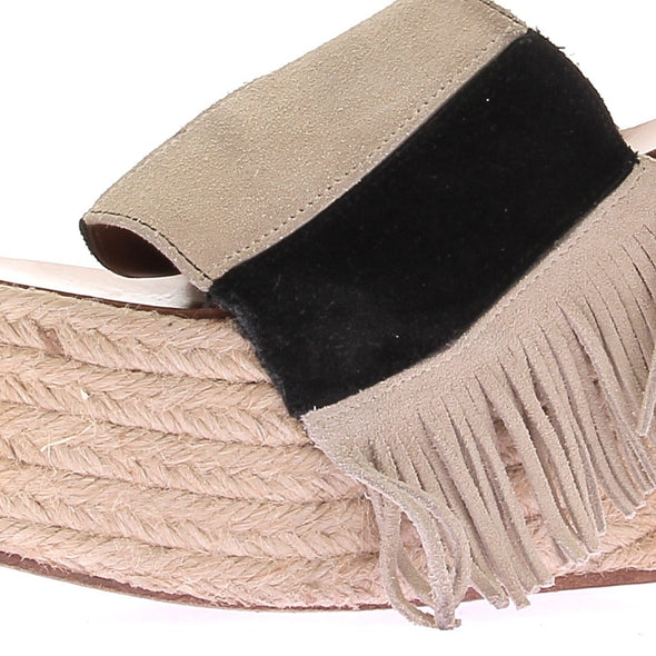 Mules Espadrilles en lin tissées