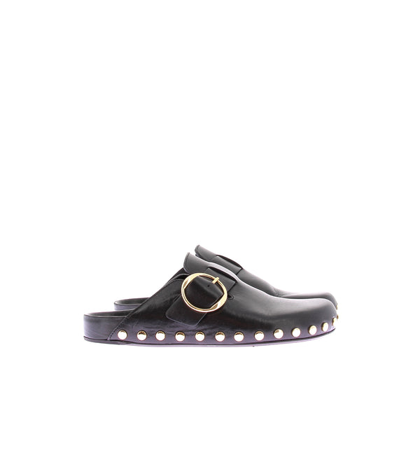 Mules en cuir