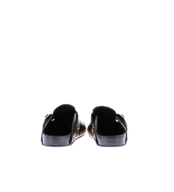 Mules en cuir