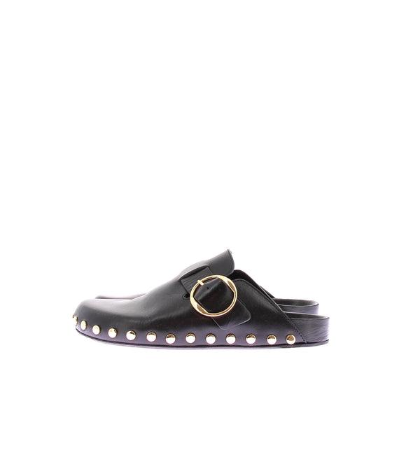 Mules en cuir