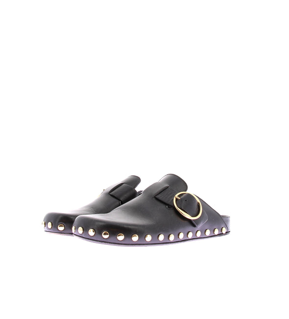 Mules en cuir