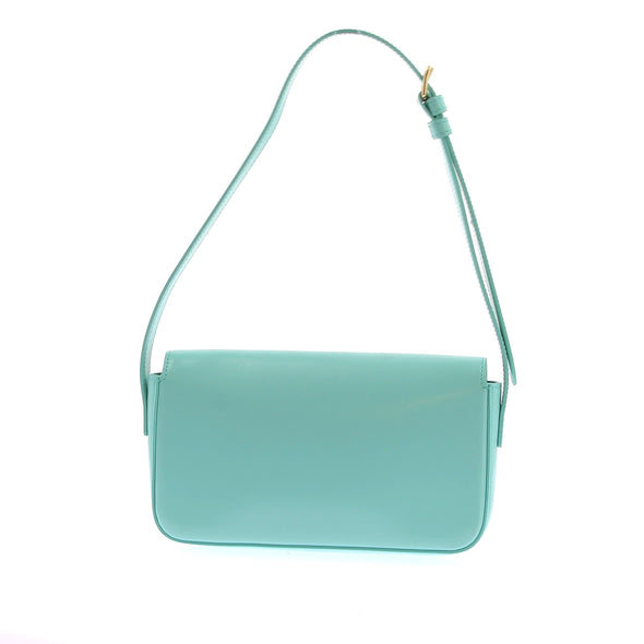 Sac à main "Triomphe" en cuir turquoise