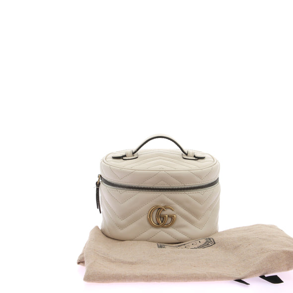 Mini sac "Marmont" en cuir blanc