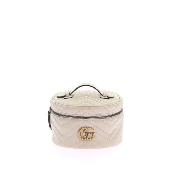 Mini sac "Marmont" en cuir blanc