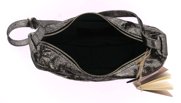 Sac croissant argenté