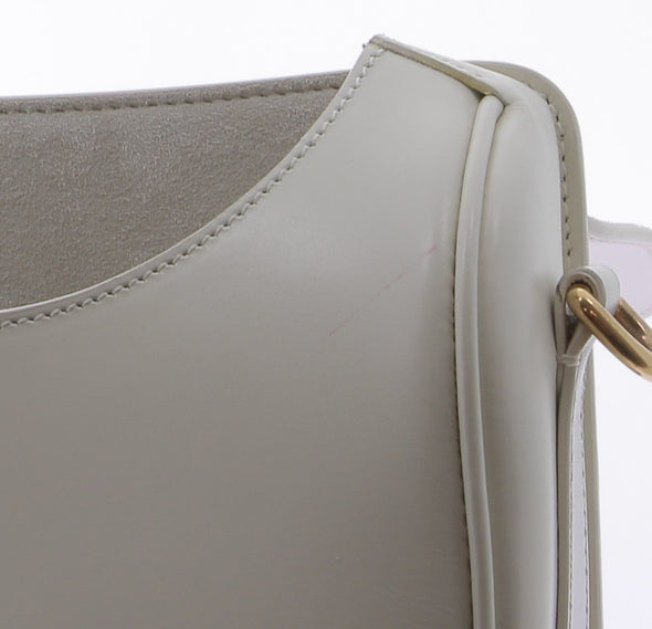 Sac en bandoulière en cuir blanc "Bobby"