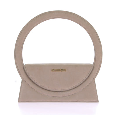 Sac à main beige "Le sac Rond" en daim