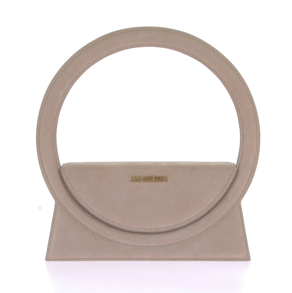 Sac à main beige "Le sac Rond" en daim