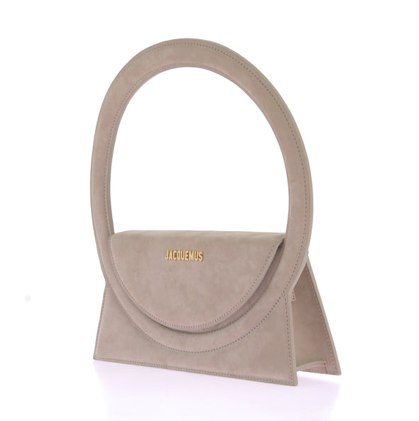 Sac à main beige "Le sac Rond" en daim