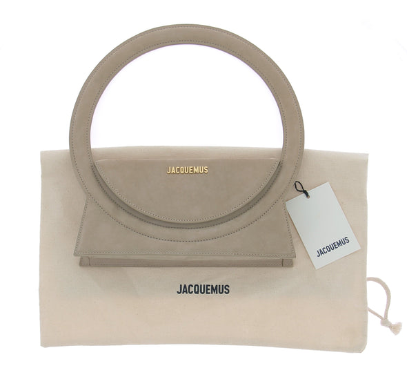 Sac à main beige "Le sac Rond" en daim