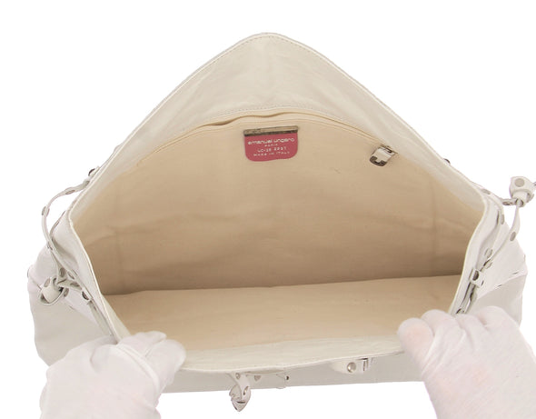 Sac blanc imprimé fleur