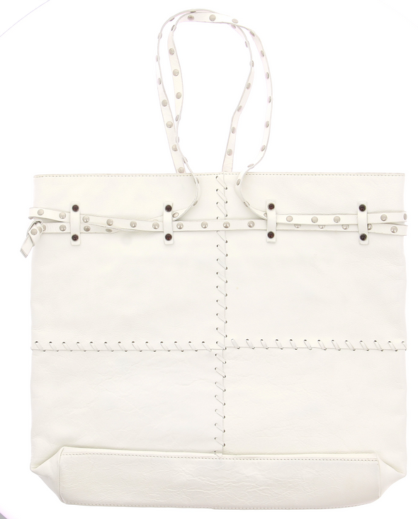Sac blanc imprimé fleur