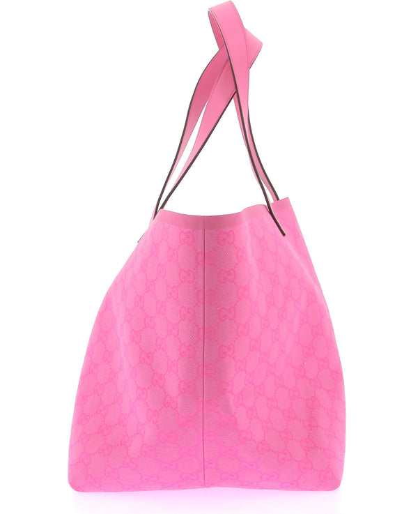 Sac cabas rose en toile GG