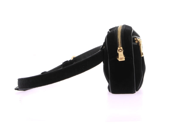 Sac ceinture noir en velours