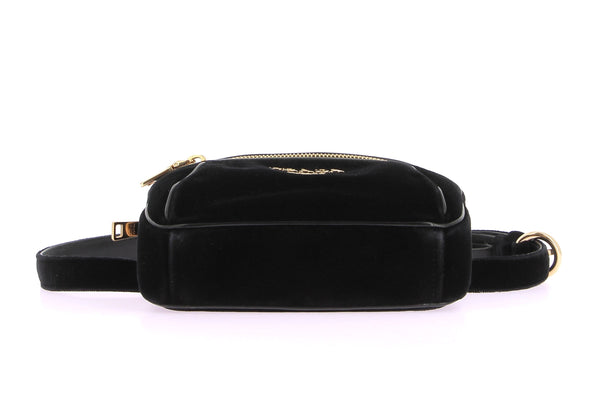 Sac ceinture noir en velours