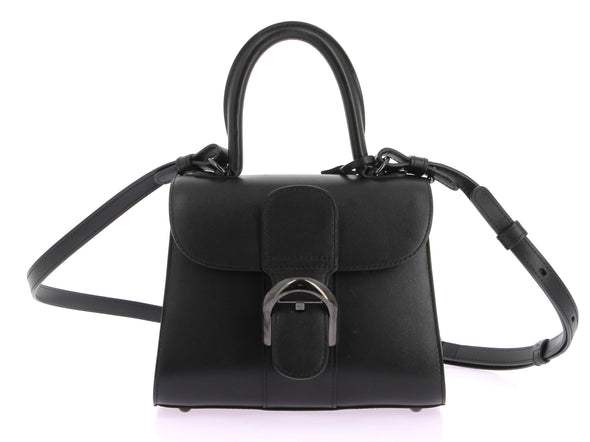 Sac à bandoulière en cuir noir "Brillant"