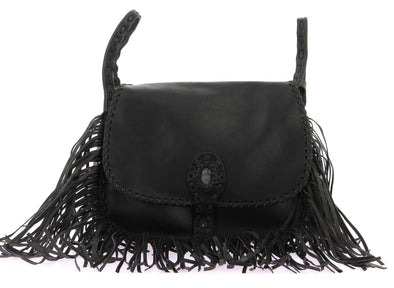 Sac noir à franges