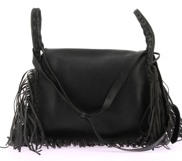 Sac noir à franges