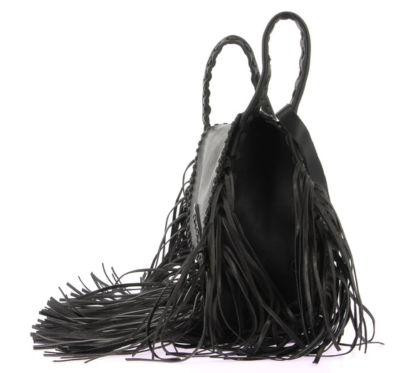 Sac noir à franges