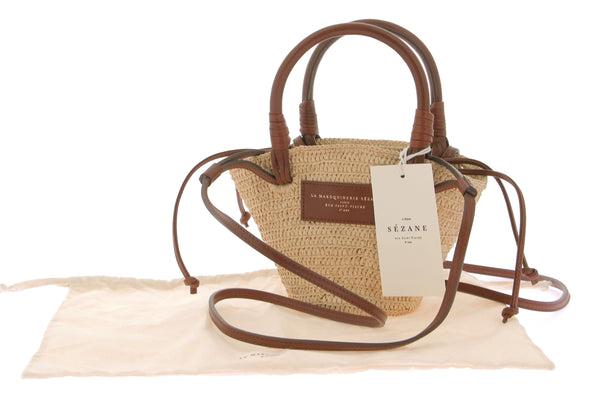 Sac panier en raphia "Mini Justine"