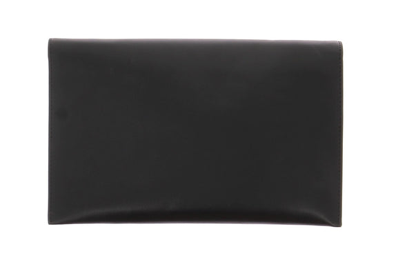 Sac pochette en cuir vegan noir