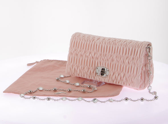 Sac en cuir rose "Crystal"