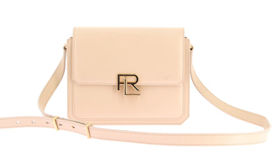 Sac à bandoulière beige "RL 888" en cuir Box Calf