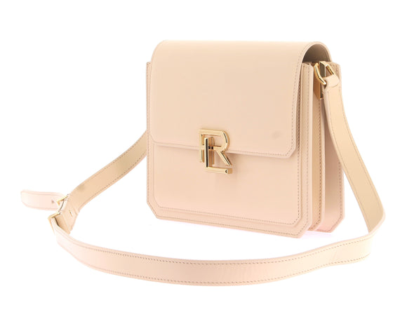 Sac à bandoulière beige "RL 888" en cuir Box Calf