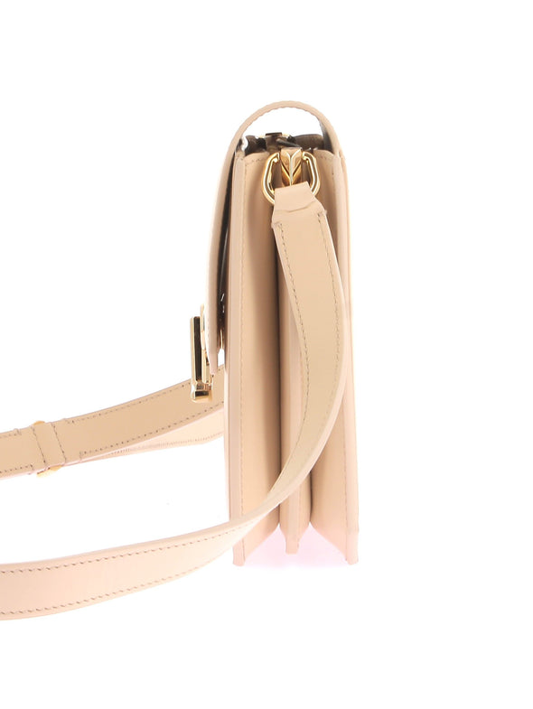 Sac à bandoulière beige "RL 888" en cuir Box Calf