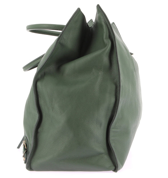 Sac à main vert "Papier"