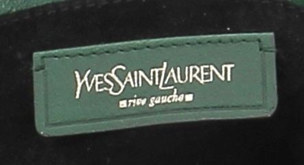 Sac vert en daim à fleur "Nadja"