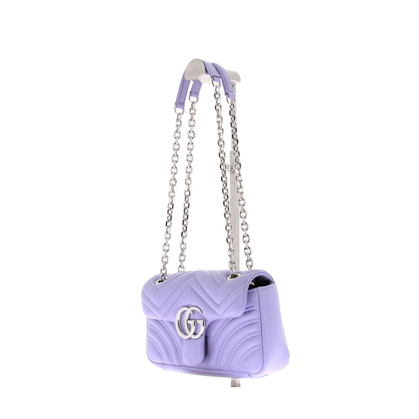 Sac à bandoulière lila "GG Marmont Petit Format"