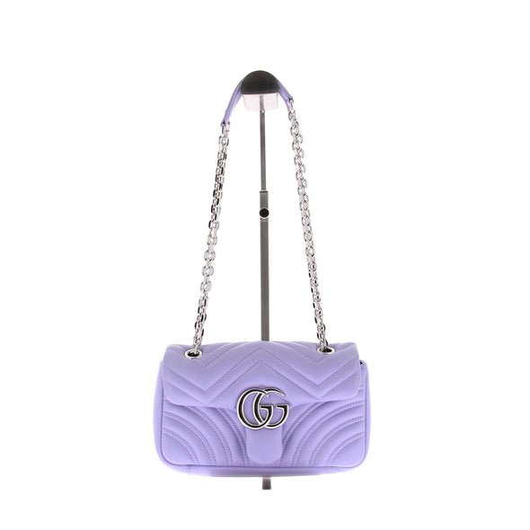 Sac à bandoulière lila "GG Marmont Petit Format"