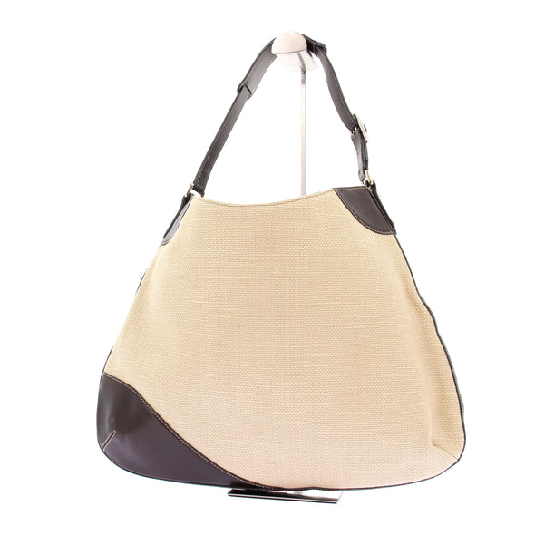 Cabas en toile et cuir