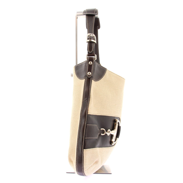 Cabas en toile et cuir